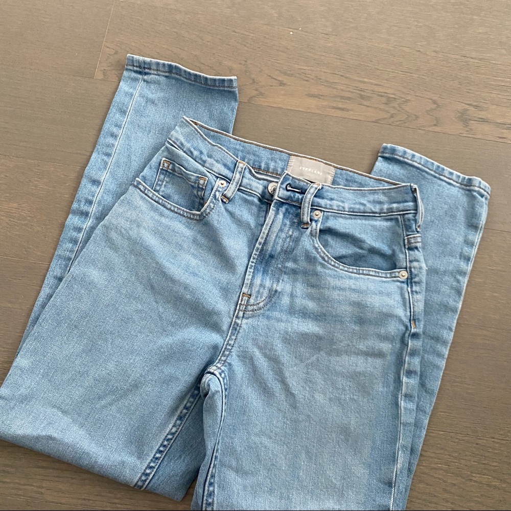 Everlane high waist straight ankle jeans